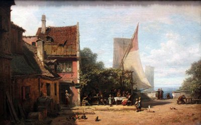 Alte Taverne in der Nähe des Starnberger Sees von Carl Spitzweg